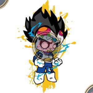 dragon-ball-arte-vegeta-caveira-mexicana