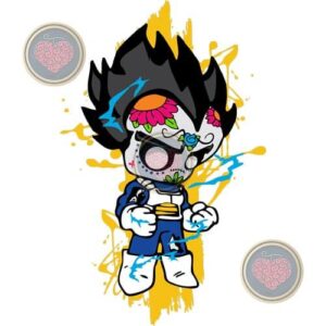 dragon-ball-arte-vegeta-caveira-mexicana